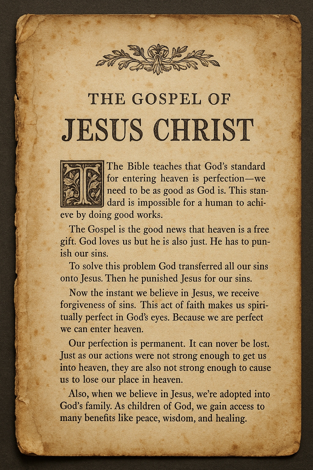 Antique Gospel Document